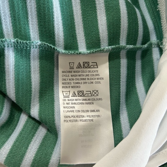 Isaac Mizrahi Live! Textured Ottoman Stripe Layered Pullover Shirt Green XL - Picture 8 of 9